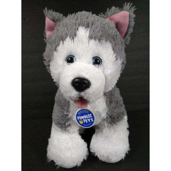 BAB Promise Pets 12" Husky Dog + 12" GUND 1990 Eddie Bauer Johnny Sled Dog Plush - Picture 4 of 12